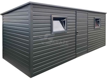 Záhradný domček 5,5x2m - dvere - 2x okno - antracit - strecha spád dozadu GP668