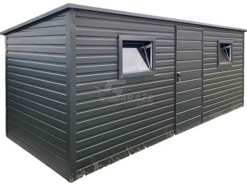 Záhradný domček 5x2m - dvere - 2x okno - antracit - strecha spád dozadu GP619
