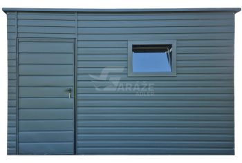 Záhradný domček 3,5x2m - dvere - okno - antracit - strecha spád dozadu GP605