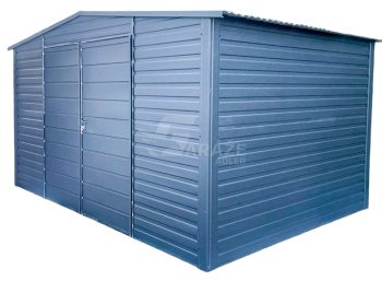 Záhradný domček 4x3m - Dvojkrídlové dvere - antracit - strecha dvojspádová (sedlová) GP490