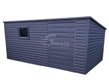 Záhradný domček 6x3 - dvere - okno - antracit - strecha spád dozadu GP352