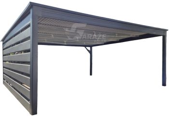 prístrešok na auto CarPort 5,5x5m - antracit - strecha spád dozadu  GP699